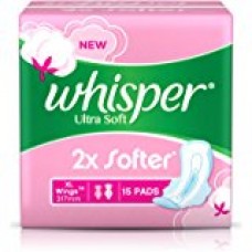 WHISPER ULTRA SOFT PINK XL+ 15 PADS